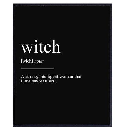 Witch Pagan Wall Art & Decor - Wicca Wiccan Witchcraft Altar Supplies - Gothic Home Decor - Goth Room Poster Print - Black Magic Wall Print - Witchy Gifts for Women