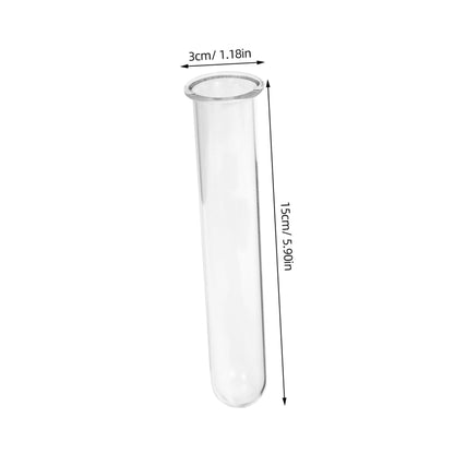 Cabilock 4pcs Glass Hydroponic Propagation Tubes for Plants Small Test Tube Vase Terrarium Container for Desktop Water Plants Floral Decor