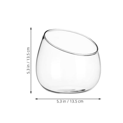 MAGICLULU Clear Glass Vase Cut Bubble Bowl Plant Terrarium Display Glass Tabletop Succulent Air Plant Planter Globe Home Office Decor 13.5cm
