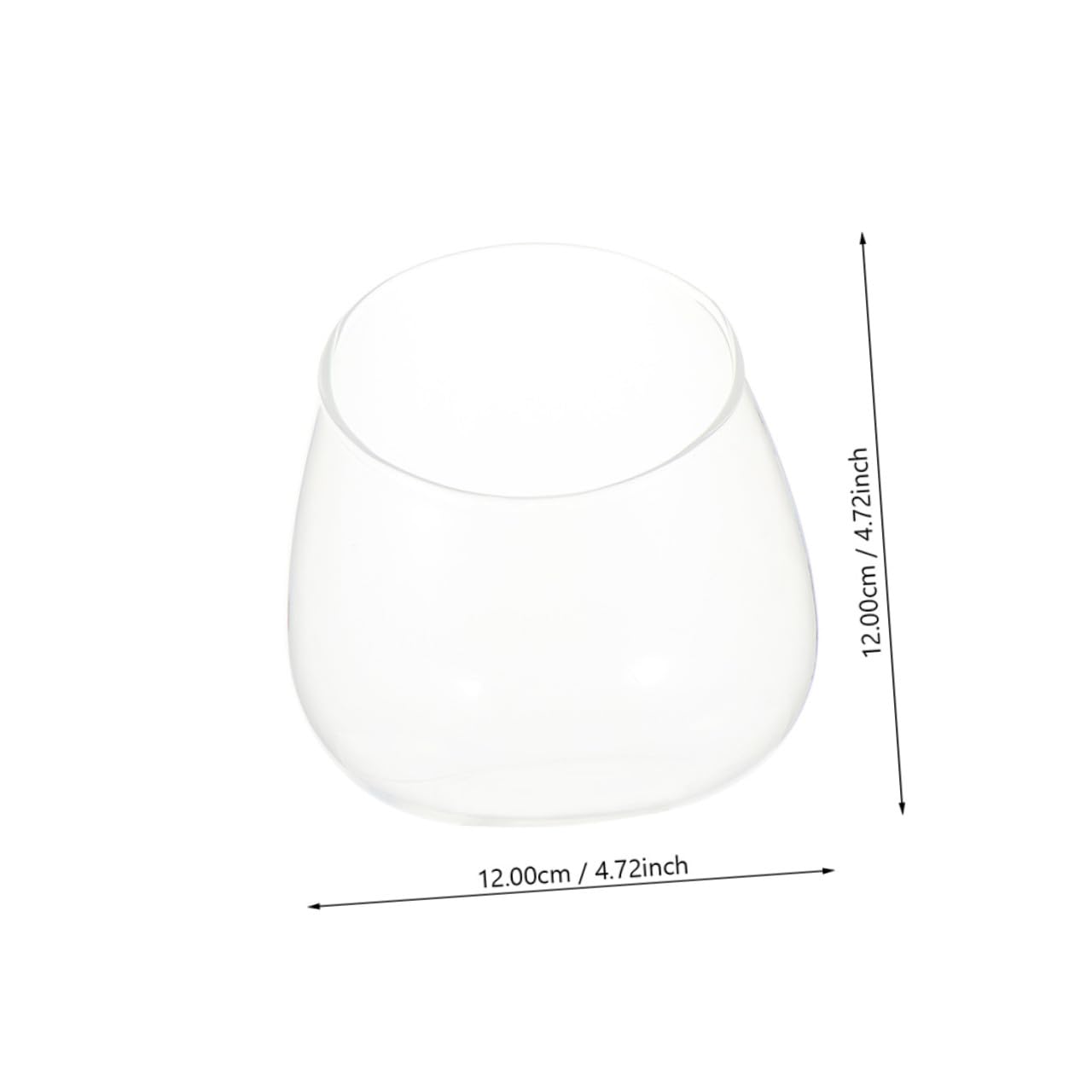Toyvian Succulent Vase Set 3pcs Slant Cut Glass Ecological Bottles Micro Landscape Desktop Terrarium Containers for Home Office Decor