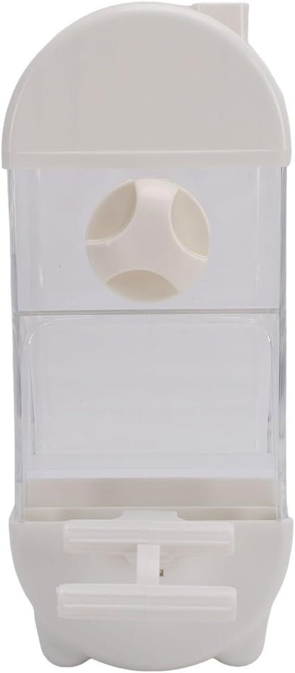 Fockety Bird Feeder, 800ml Transparent Feeder No Mess Feeding Semi Enclosed Easy Top Fill Hanging Bird Feeding Box with Tray Anti Scatter Design for Parakeets Cockatiels