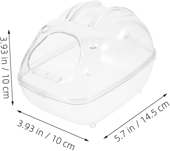 Abaodam Hamster Bath Tub Chinchilla Dust Bath Cage Accessory Hamster Box Gerbil Toilet