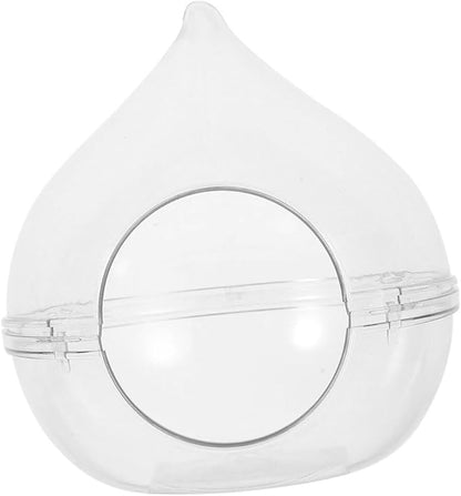 Ipetboom Acrylic Hamster Bathtub Transparent Dust Bath Container for Chinchilla Small Pet Cage Accessory