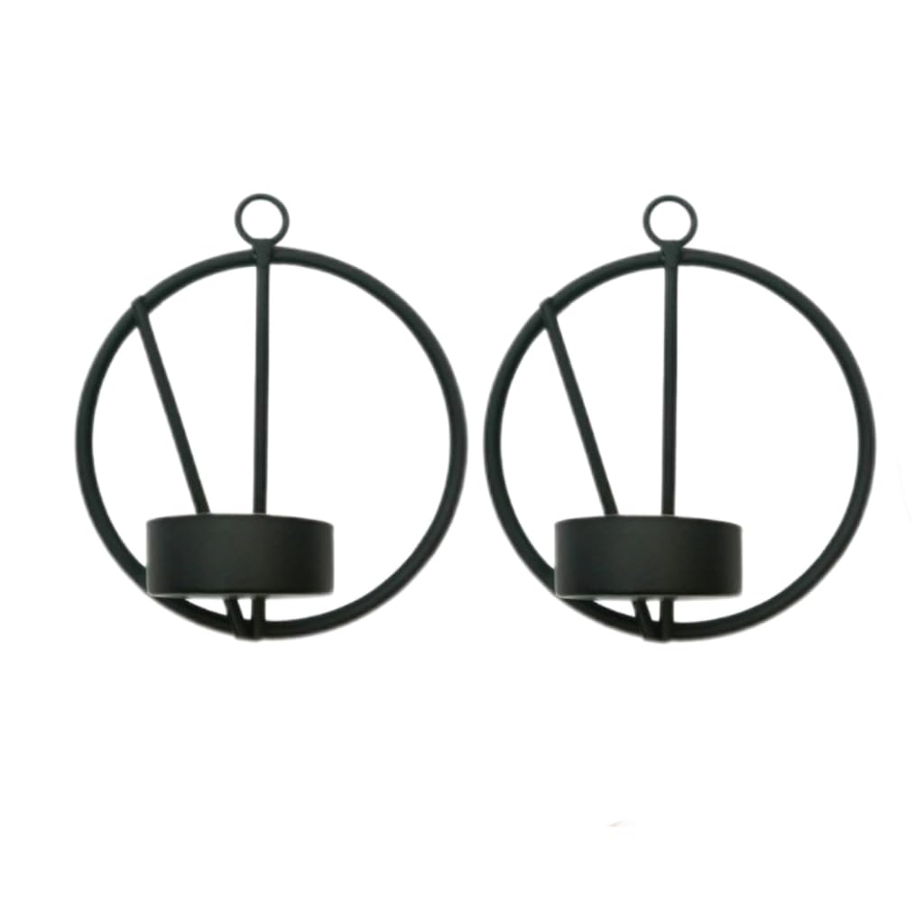 Wall Candle Holder, Wall Hanging Geometric Candle Holder, Round Metal Tealight Holders, Wall Decorations for Living Room Bedroom, Wedding Gift