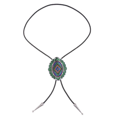 GelConnie Bolo Ties for Men Women Vintage Bolo Tie Western Cowboy Leather Necktie Native American Tie Cowboy Shirt Accessories