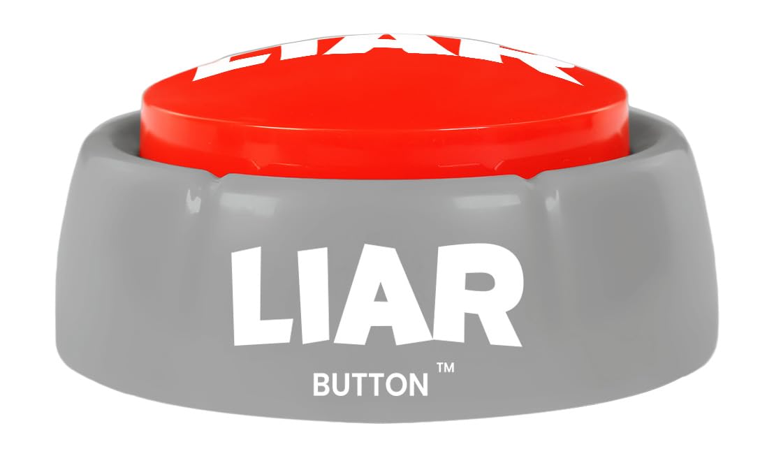 Talkie Toys Products Liar Button - 8 Hilarious Liar Sayings - Funny Talking Button for Games, Political Lies, Big Laughs, Office Humor - Great Gag Gift & Stocking Stuffer