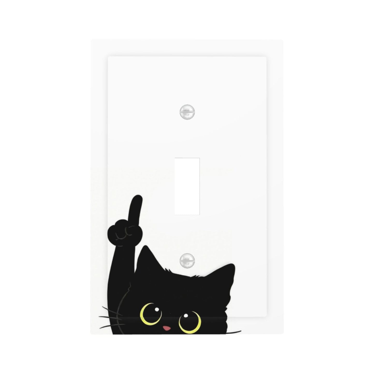 JOOJIAO Decorative Light Switch Covers Funny Cute Black Cat Single Toggle Light Switch Cover Plate 1 Gang Outlet Covers Wall Plate Electrical Device Switchplate Dimmer Faceplate for Bathroom Decor