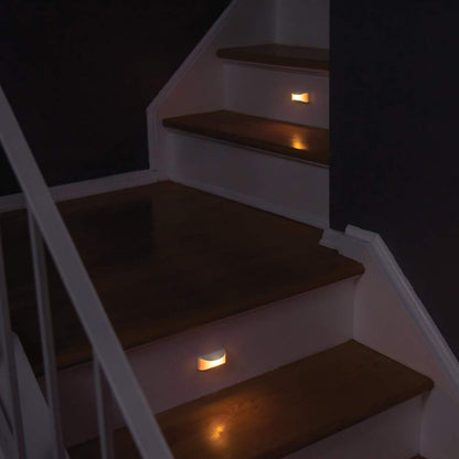 Beams MB500A Wireless Battery Powered Amber Sleep Friendly LED Nightlight, 2-Pack, White