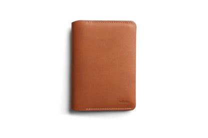 Bellroy Passport Cover (slimline travel wallet/pouch with card slots and space for cash plus travel documents) - Caramel