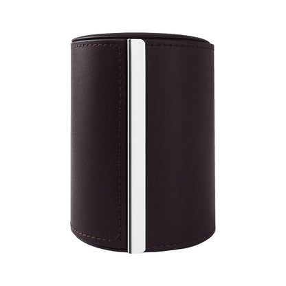 Tie Box Travel Case Men's Necktie Gift Box Cylinder Shape Anti-Wrinkle Storage Business Gift Bow Tie Packaging (3.1"x4.3", Coffee)
