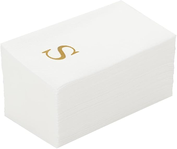 Luxenap 15.8 X 7.9 Inch Linen-Feel Guest Towels, 2000 Lettered Hand Towels