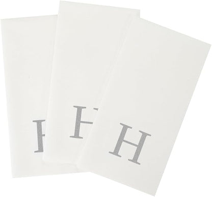 Luxenap 15.8 X 7.9 Inch Linen-Feel Guest Towels, 50 Lettered Hand Towels