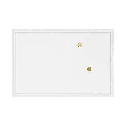 U Brands Farmhouse Magnetic Dry Erase Board White Board, 24" x 18", White Wood Style Frame, Includes 2 Magnets