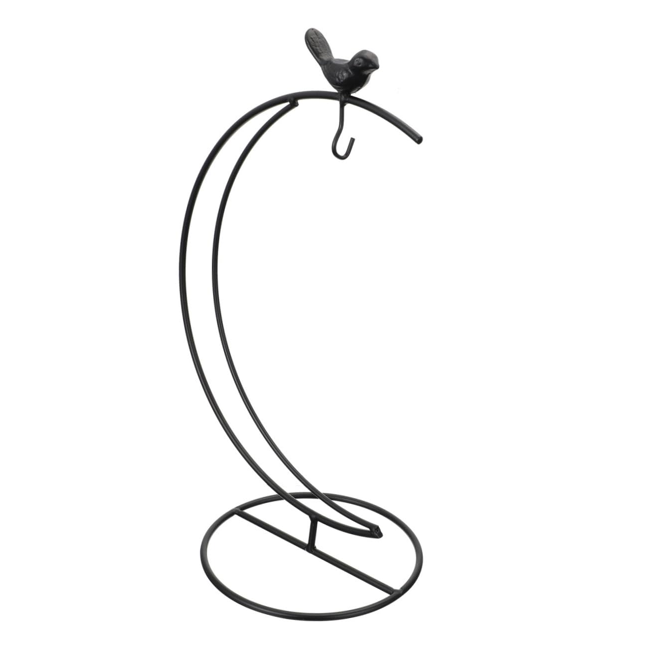 SOLUSTRE Moon Shaped Bird Iron Stand Hanging Flower Pot Holder for Glass Terrarium Decorative Pothook Display Stand for Home and Office Decor for Indoor Plant Arrangement