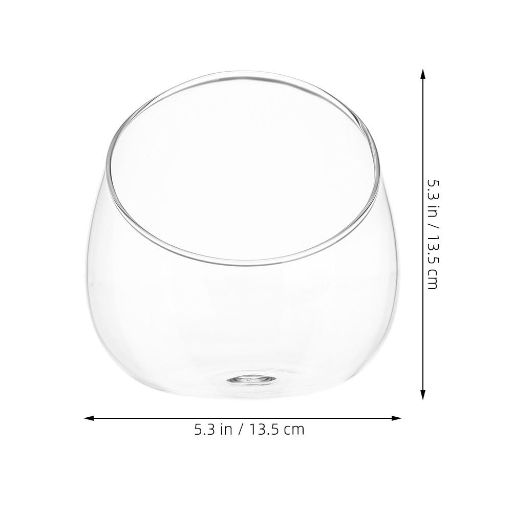 MAGICLULU Clear Glass Vase Cut Bubble Bowl Plant Terrarium Display Glass Tabletop Succulent Air Plant Planter Globe Home Office Decor 13.5cm