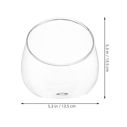 MAGICLULU Clear Glass Vase Cut Bubble Bowl Plant Terrarium Display Glass Tabletop Succulent Air Plant Planter Globe Home Office Decor 13.5cm