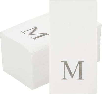 Luxenap 15.8 X 7.9 Inch Linen-Feel Guest Towels, 2000 Lettered Hand Towels