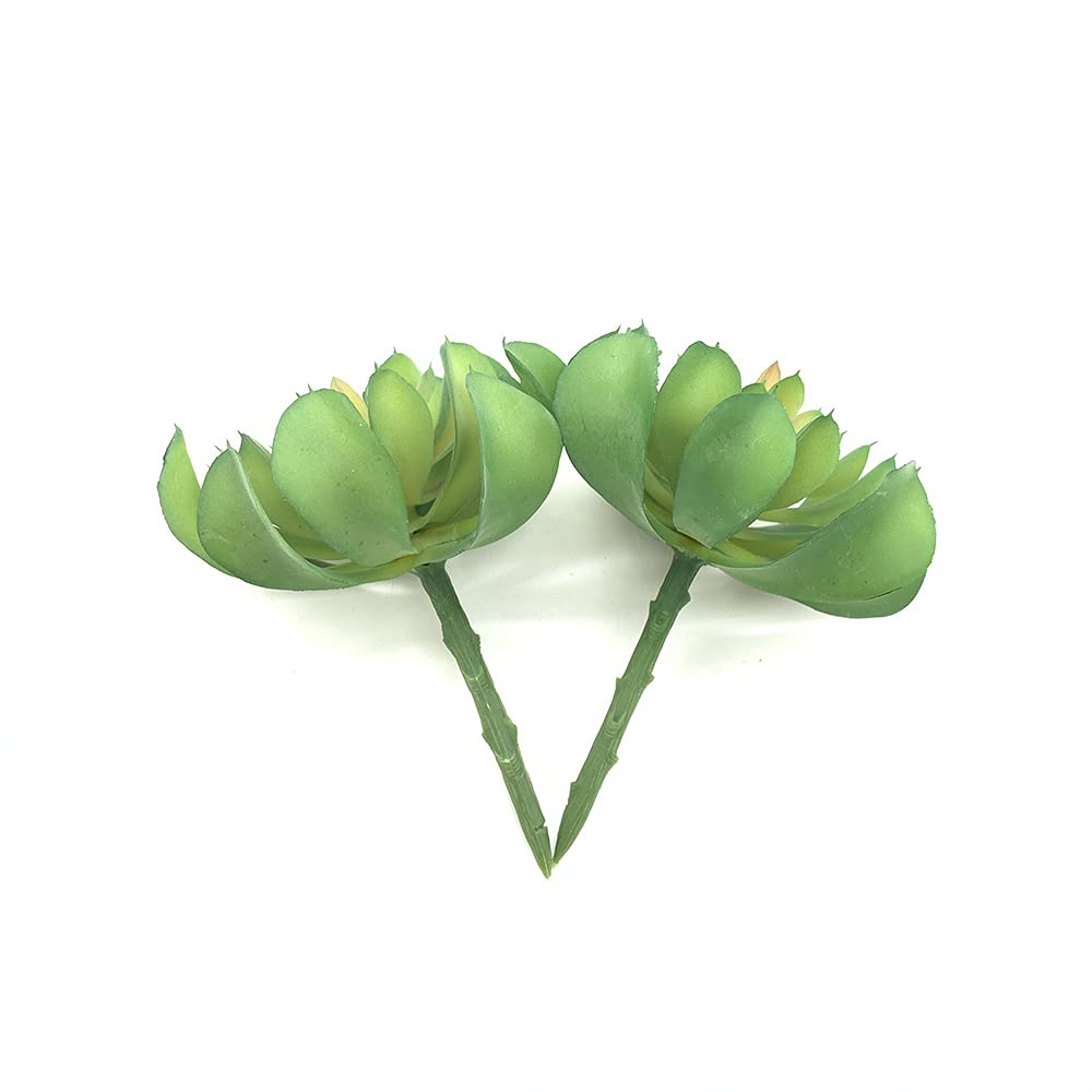 EBUYOM 2 PCS Artificial Succulents Plants Unpotted Fake Succulent Bouquet Arrangements Faux Plants DIY for Garden Decor Home Decoration Greenery Set (Lotus)