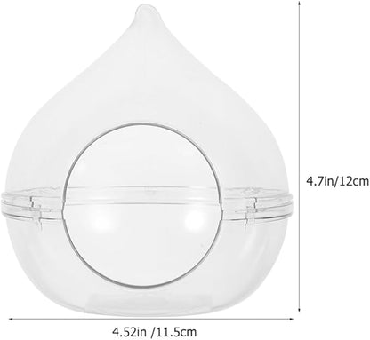 Ipetboom Acrylic Hamster Bathtub Transparent Dust Bath Container for Chinchilla Small Pet Cage Accessory