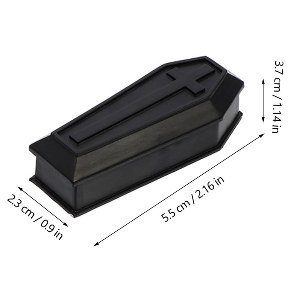 Coffin Model：14Pcs Halloween Treat Boxes with Lid Unique Black Coffin Design for Candy Halloween Party Favors Kids Spooky Decorations