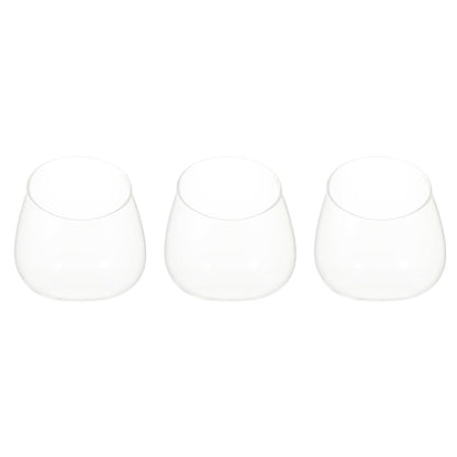 HOMOCONO 3pcs Slant Cut Glass Micro Landscape Bottle Ecological Terrarium Vase for Succulent Plants Desktop Tabletop Decoration
