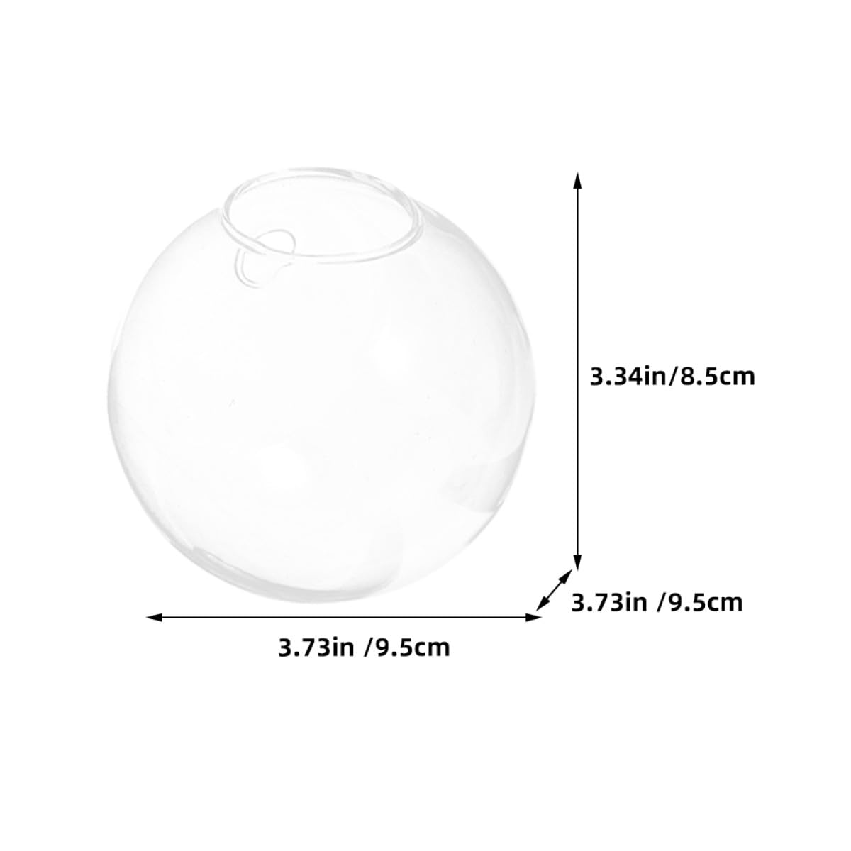 OKUMEYR Wall Mounted Hydroponic Glass Vase Set 4pcs, 10cm Glass Plant Terrarium with Removable Crystal Mud for Home Decoration and Succulent Propagation