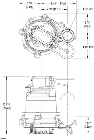 Zoeller M53 Mighty-mate Submersible Sump Pump, 1/3 Hp