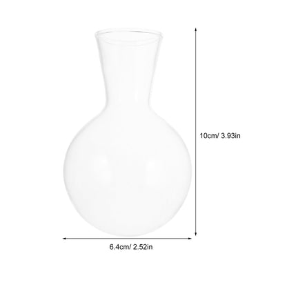 3Pcs Transparent Glass Vase Set 3.93X2.51In Hydroponic Planter Indoor Hanging Terrarium for Home and Plant Propagation