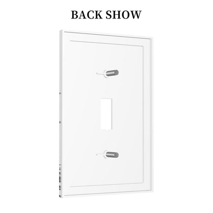Butterfly Single Toggle Light Switch Cover Plate Decorative Wall Plates 1 Gang Black White Faceplate for Farm House Bedroom Kitchen Living Room Plastic Art Decora