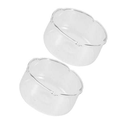 VALICLUD 2pcs Glass Vase for Hydroponic Plants Elegant Decorative Terrarium for Plant Holder for Lotus and Water Lilies Small Fish Tank for Tabletop Display