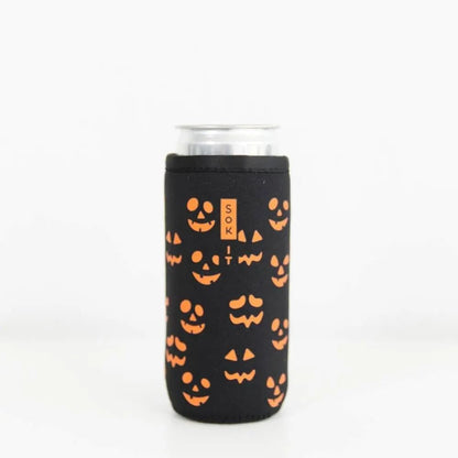 Sok It CanSok Sleeve for Beer & Soda Insulated Neoprene Cover (Fright Night Lights, 12oz Slim Can Sleeve)