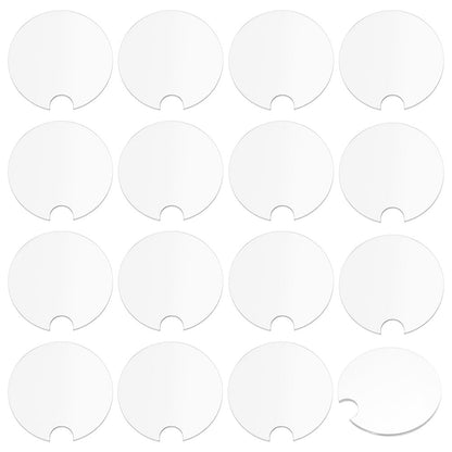 BENECREAT 16pcs Acrylic Blanks Car Coaster 2.6inch Acrylic Blanks Tumbler Topper DIY Coaster Car Tumbler Topper Supplies for DIY Car Coasters, Kitchen, Living Room, Office