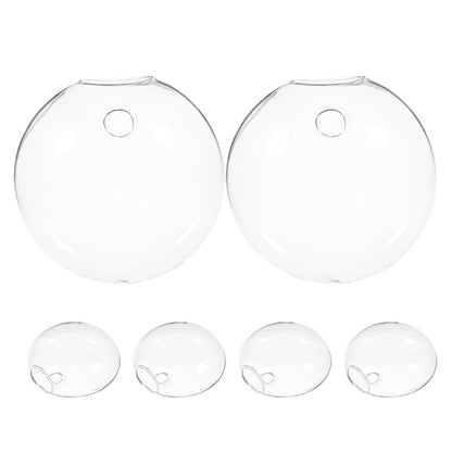 Luxshiny 6pcs Wall Hanging Glass Planter Vases for Hydroponic Plants, Flat Glass Terrariums for Home Décor and Indoor Gardening