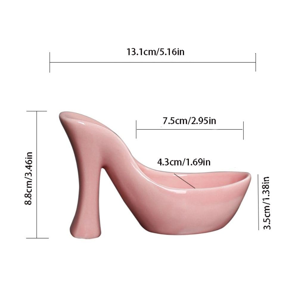 High Heel Shaped Succulent Planter,Ceramic Flower Pot,Shoe Shape Planter,for Home Décor