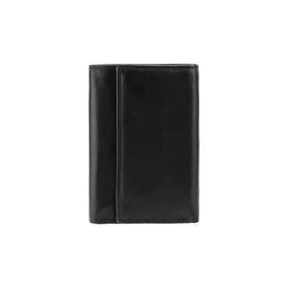 Visconti 1178 Genuine Leather Mens Slim Key Case Wallet/Key Chain Wallet/Key Holder Wallet (Black)