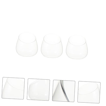 ABOOFAN 3pcs Glass Slant Cut Terrarium Bottles for Plant Display Decorative Landscape Ornaments for Home Desk Shelf and Dining Table Decor