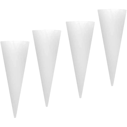 TaozisuY 4Pcs Wall Vase, Cone Shaped Hanging Glass Wall Planter, 6x2in Plant Terrarium for Hydroponics Plants, Bathroom, Home Office Living Room Decor