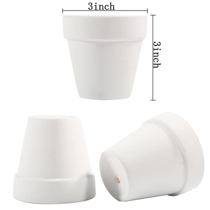 Sderoq 3 Inch Terracotta Pots - 22Pack Clay Flower Pots with Drainage Hole, Succulent Nursery Pot/Cactus Plant Pot. Great for Plants, Crafts, Wedding Favorn, DIY Production (White)