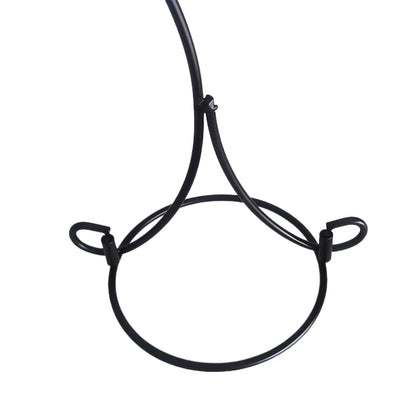 Ornament Display Stand Iron Pothook Stand for Hanging Glass Terrarium/Picture (Double-Hook, Black)