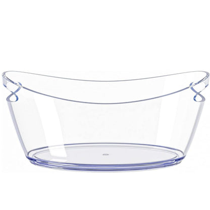 OUKEYI Ice Buckets for Parties, 5.5 Liter Large Clear Acrylic Food Grade Ice Bucket, Mimosa Bar Supplies Beverage Tub for Champagne Beer Sparkling Wine Cocktails, 16.9, Transparent, OUKEYI-100894