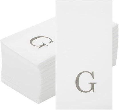 Luxenap 15.8 X 7.9 Inch Linen-Feel Guest Towels, 2000 Lettered Hand Towels