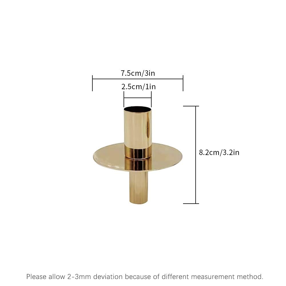 VINCIGANT Gold Wine Bottle Taper Candle Holder,Modern Candlestick Holder for Standard Votive Candles,Birthday Wedding Decoration (Set of 4) Gold Candle Stick Holders Centerpieces for Tables Bulk