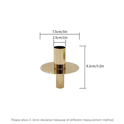 VINCIGANT Gold Wine Bottle Taper Candle Holder,Modern Candlestick Holder for Standard Votive Candles,Birthday Wedding Decoration (Set of 4) Gold Candle Stick Holders Centerpieces for Tables Bulk