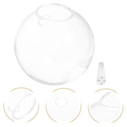 ULTECHNOVO Wall Mounted Glass Flower Vase Set, 4pcs 10cm Hydroponic Hanging Containers with Crystal Mud Nails, Glass Terrarium for Home Garden Décor and Plant Propagation