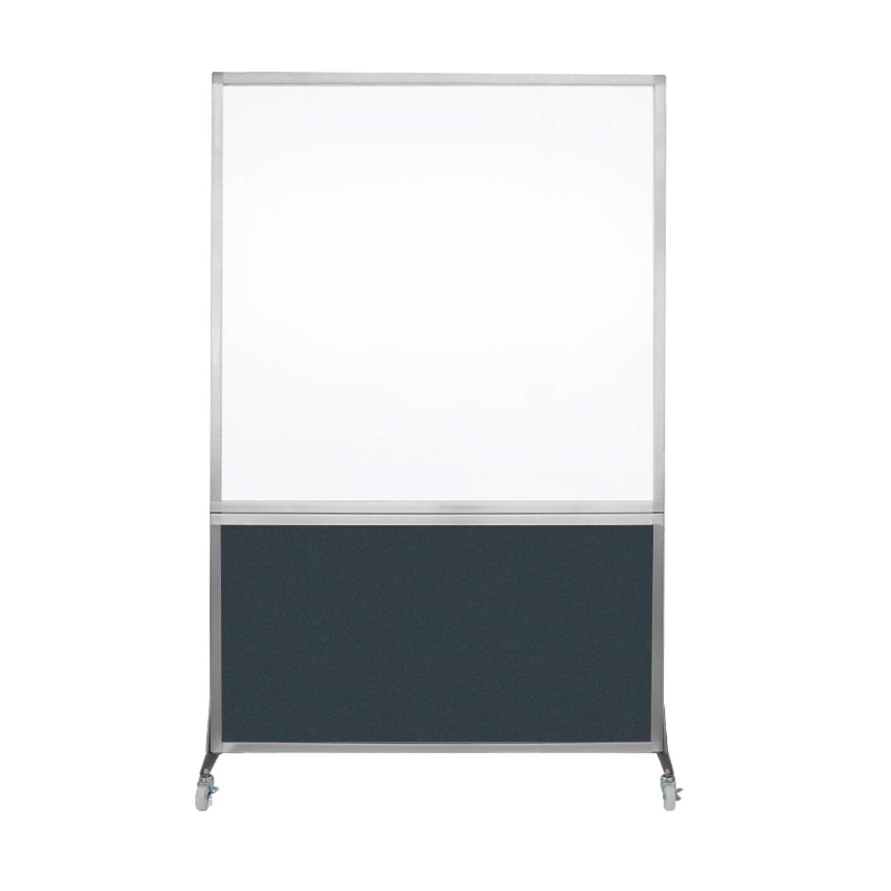 DivideWrite Mobile Whiteboard | Double Sided Dry Erase Board | Portable Office Cubicle Partition | Display for Classrooms, Conference Rooms, Meeting Areas and More | Blue Spruce 4' Wide x 6' Tall