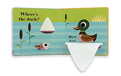 Where's the Duck?: (An Interactive, Sensory Lift-the-Flap Book with Felt Flaps and a Mirror for Babies & Toddlers. Friendly Park Creatures Include a Butterfly, Worm, & Frog.)