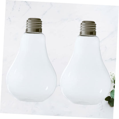 Gogogmee 2 Pcs Glass Lightbulb Vase for Hydroponic Plants Creative Terrarium Container Indoor Wall Hanging Planter for Home Decor Visible Water Level