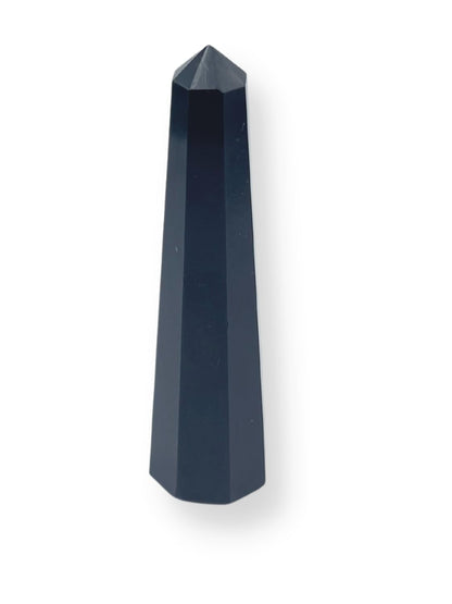 WholesaleGemShop 70 mm (3 Inch) Black Obsidian Gemstones Obelisk Tower Jumbo Facet Aura Rock Crystal Natural Polished Earth Wand Spirit
