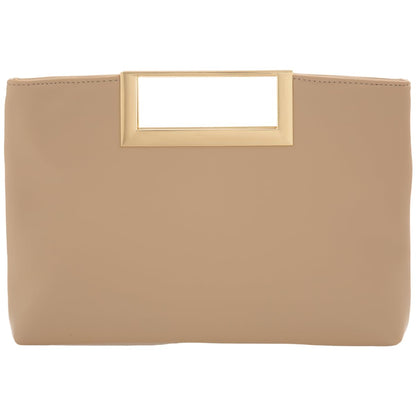 Top Handle Clutch Purses for Women Evening/Formal, Fashion PU Leather Purse for Prom, Cocktail, and Wedding,Taupe