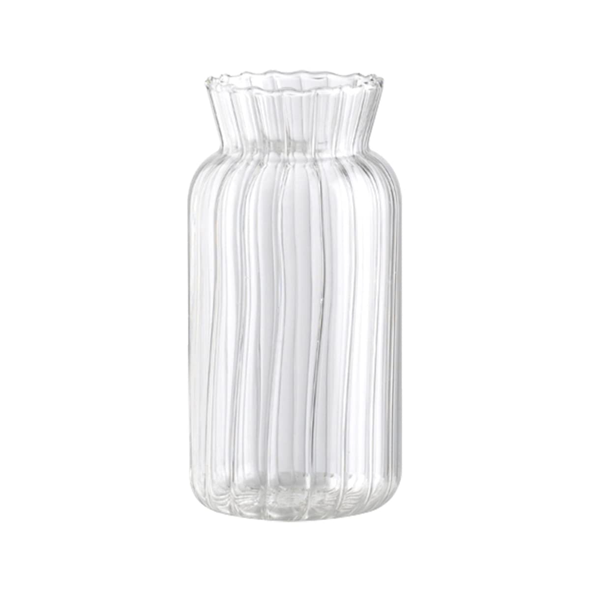 ECYC Ltd Clear Glass Vases Nordic Modern Minimalist Flowers Vases Cute Small Vases Bud Vase Hydroponic Flower Vase Terrarium Vase Plant Glass Pots for Home Office Weddings Party Decor, 2.2 x 4.9 in